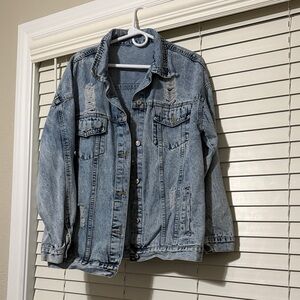 Stylish Oversized Blue Denim Jacket